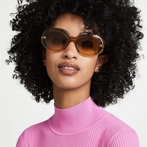 OLIVER PEOPLES Erissa Sunglass in Dark Honey
